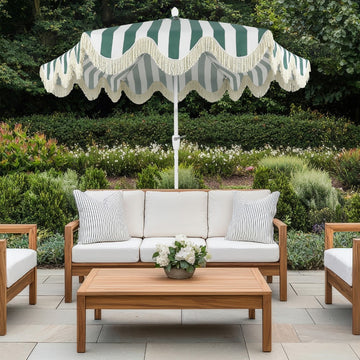 Collins 9 ft. Classic Cottage Tassel Market Patio Umbrella